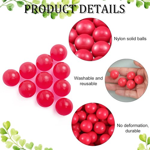 Civaner 150 x 68 Caliber Reusable Paintballs - Solid Plastic Nylon Projectiles for Defense & Practice