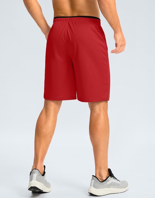 G Gradual Men's Athletic Gym Shorts - Quick Dry Lightweight Basketball Shorts with Zipper Pockets | 9"/11" Sizes