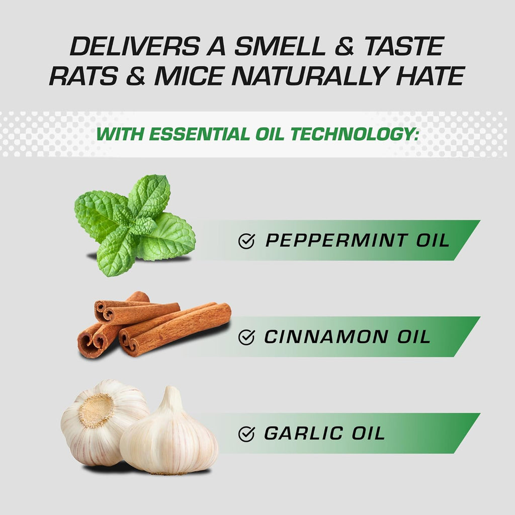 Tomcat Rodent Repellent Spray - No-Stink Indoor & Outdoor Mouse & Rat Deterrent | 14 oz Cinnamon, Peppermint & Garlic Formula
