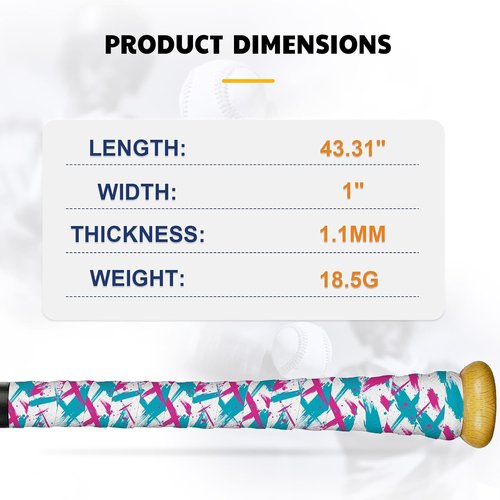 JAYA Bat Grip Tape - 2-Pack Non-Slip, Sweat-Wicking PU Wraps for Baseball/Softball/Cricket Bats | 1.1mm Thickness