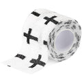 TrelaCo 2 Pcs Cross Tape Christian Athletic Tape 2IN X 15FT Elastic Wrist Wrap for Baseball Soccer Football Gymnastic Non Woven Jesus Self Adhesive Bandage Sport Bandage Wrap for Wrist, Feet (White)