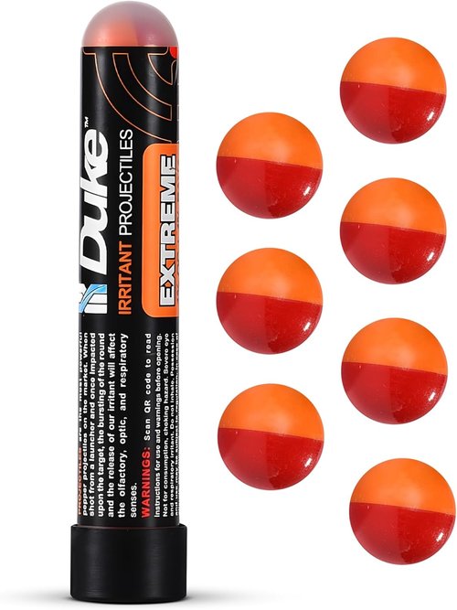 Duke Extreme 68 Caliber Non-Lethal OC Spray Balls - Effective Self Defense Projectiles (1% OC + 4% PAVA)
