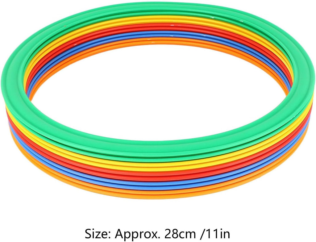 Sports Speed Ring Set - 10 Agility Rings with 10 Buckles for Enhanced Outdoor Training | 28cm