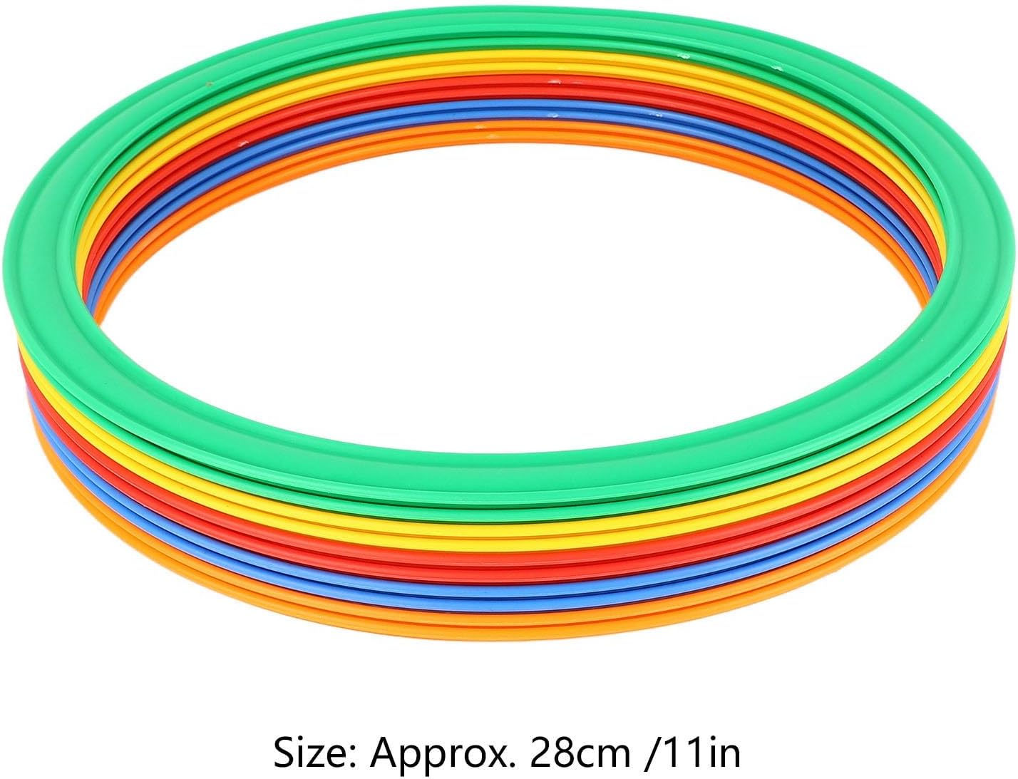 Sports Speed Ring Set - 10 Agility Rings with 10 Buckles for Enhanced Outdoor Training | 28cm