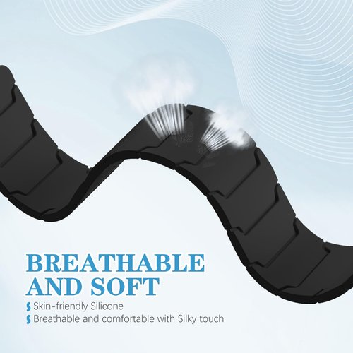 Magnetic Sport Band for Garmin Venu 3S/Venu 4 41mm/Venu 2S/Vivoactive 4S/Vivomove 3S, 18mm Silicone Loop Strap Wristband for Forerunner 255S/265S Man Woman