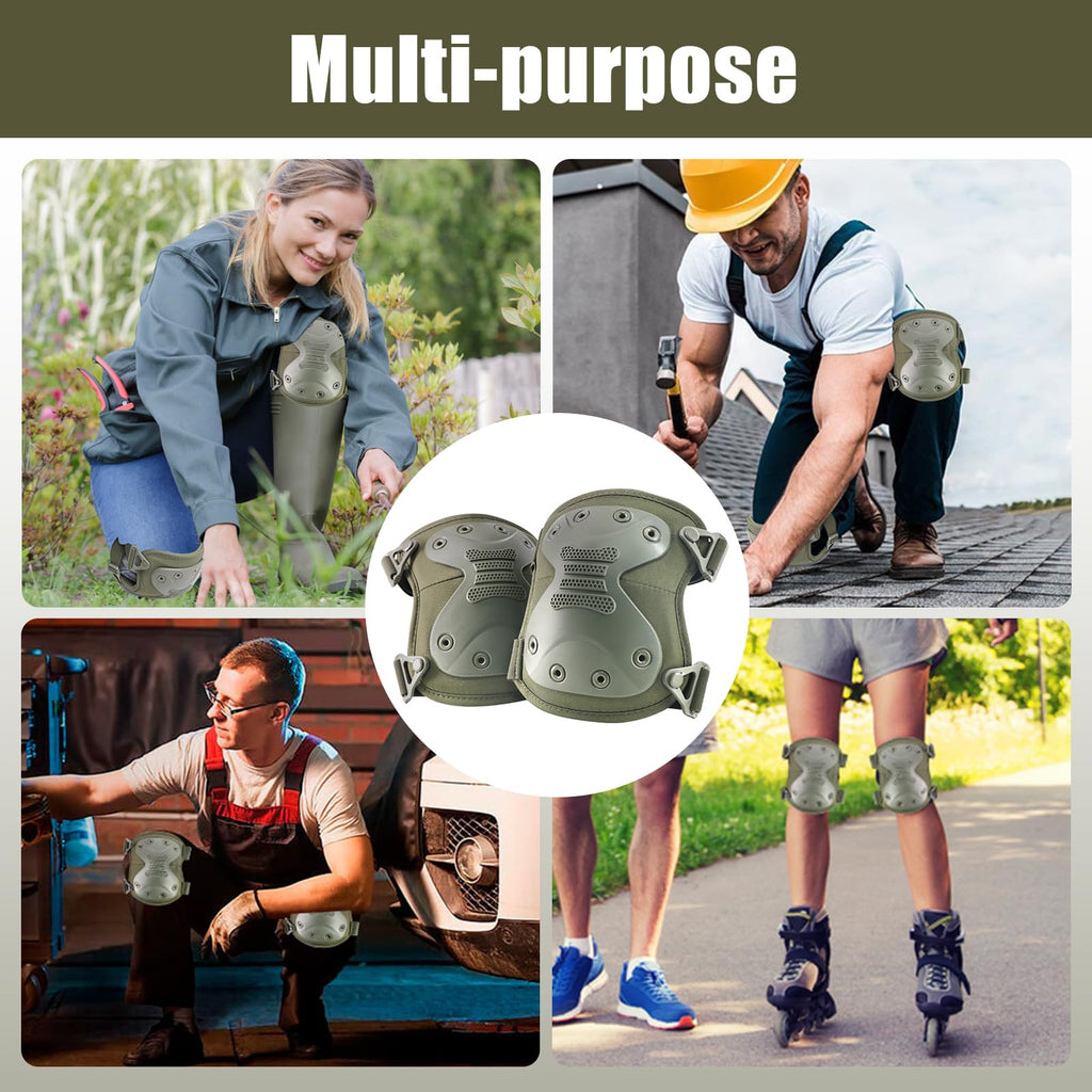 BZTAC Tactical Professional Combat Knee Protective Pads Set Advanced Tactical Gear Set for Outdoor CS Paintball Game Cycling Safety Skateboarding Gear Skates Airsoft Hunting Knee Protection Guard Pads