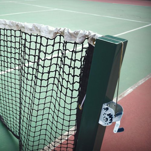 Zonon Hand Crank Tensioner Iron Tennis Post Reel Hand Crank Tensioning Device Tennis Post Winder Accessories with Long Detachable Handle for Outdoor Volleyball Badminton Pole Net