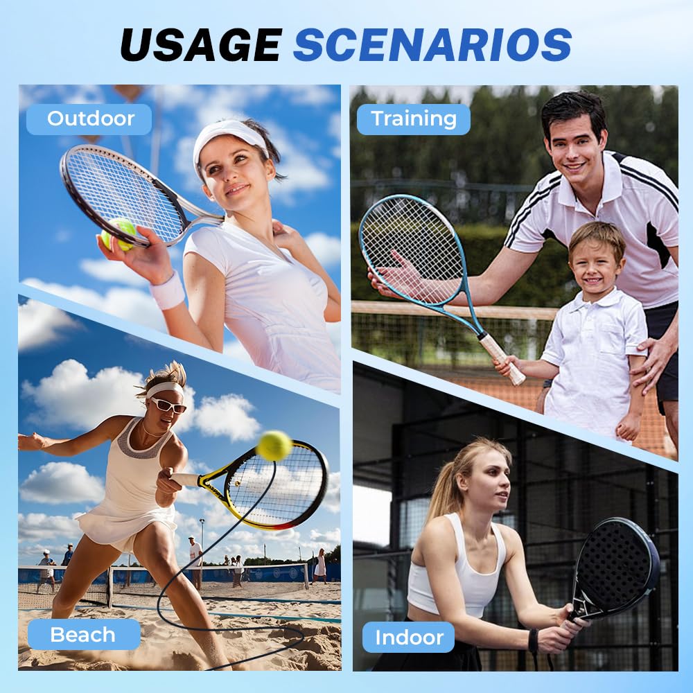 DSACL Tennis Practice Device, 2026 Upgraded Tennis Ball Training Baseboard, Tennis Trainer Rebound Ball on String for Practice Self Training Tool with Weighted Base, Beginners Sport Exercise