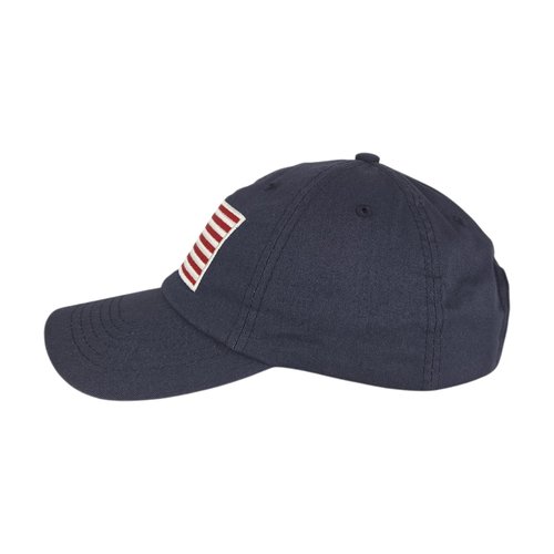 American Flag Embroidered Baseball Cap 100% Cotton, Old Glory USA Flag, Adjustable Metal Buckle Strap, Unstructured Low-Profile Dad Hat for Men & Women Navy
