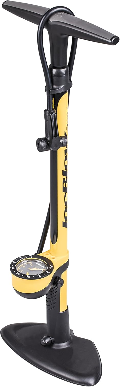 Topeak JoeBlow Sport III High-Pressure Bike Floor Pump - 160 PSI, Durable Steel, Ergonomic Design, Fits All Valves