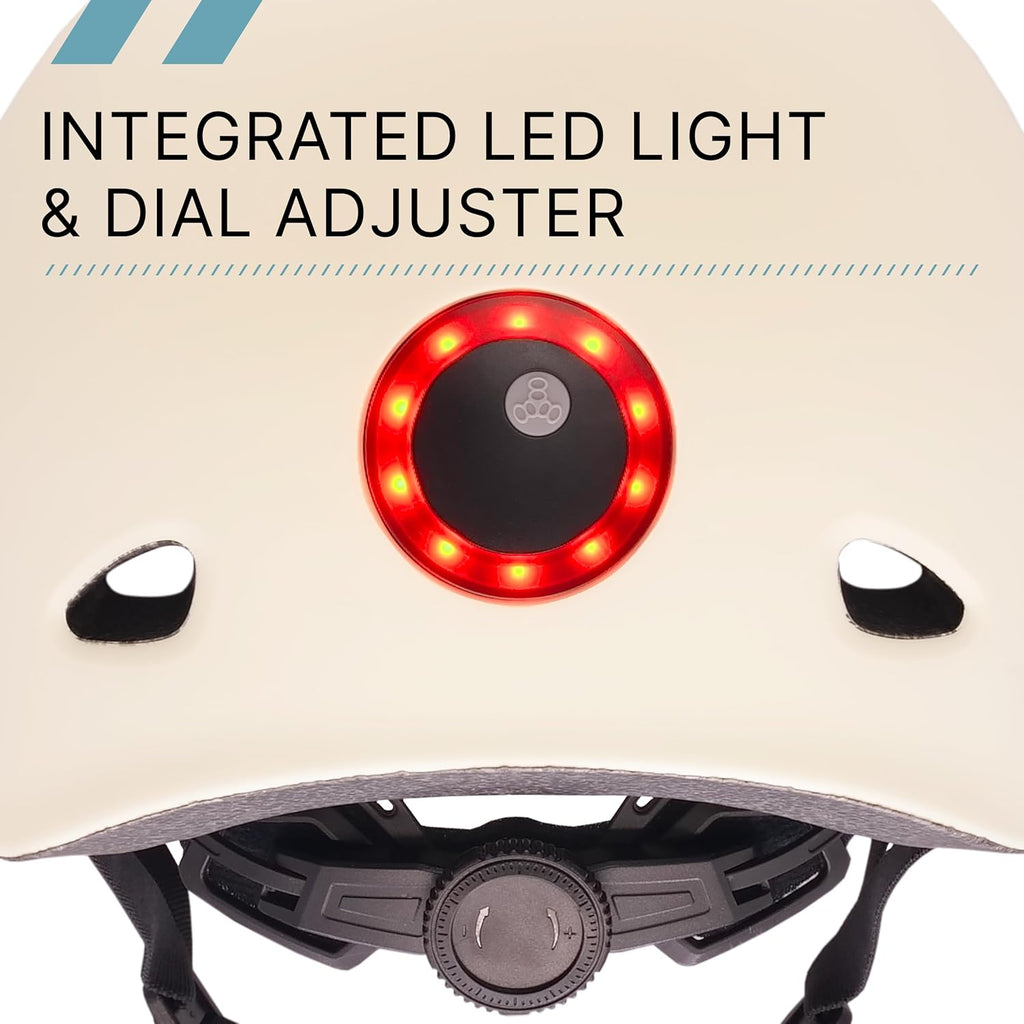 80SIX E-Ride Helmet - Adjustable LED Light Bike Helmet for Youth & Adults | Perfect for E-Biking, Skateboarding & Outdoor Sports