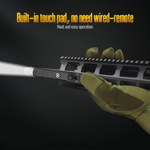 DEFENTAC Tactical Flashlight - 1600 Lumens with Momentary & Strobe Modes | Magnetic Rechargeable, Pressure Switch Compatible