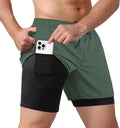 Tyzrdnac Men's 2-in-1 Athletic Shorts - Quick Dry, Lightweight & Sweat-Wicking Gym Wear