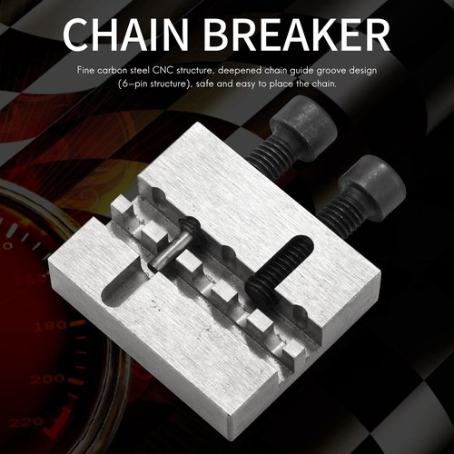 naxepantry #35 Chain Breaker Tool Racing Chain Press Tool CNC Steel Constructure Silver