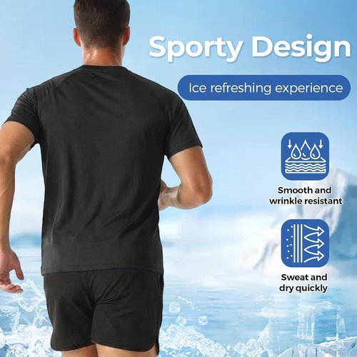 HYCOPROT Men's Quick Dry Athletic T-Shirt - Moisture-Wicking Short Sleeve Tee for Gym & Running