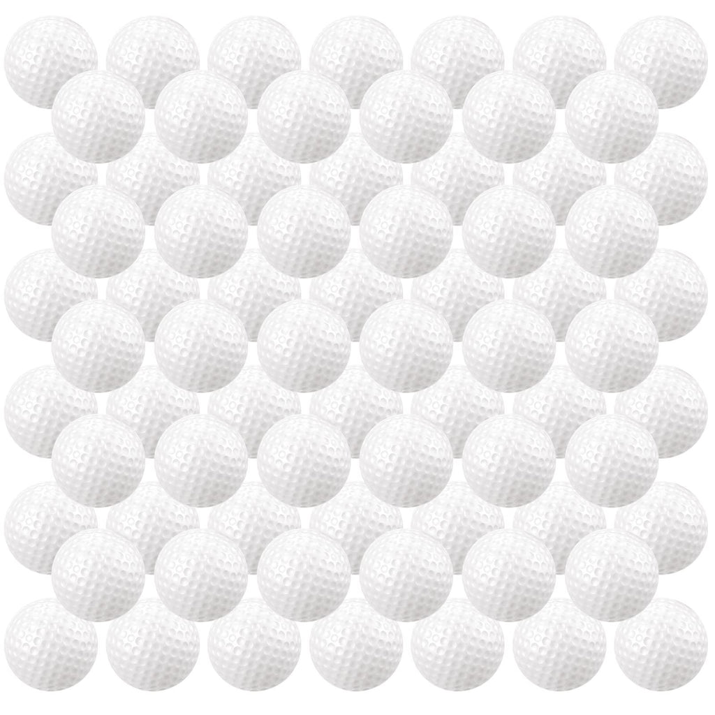 Junkin 80 Pcs Foam Golf Balls Practice Balls Realistic Feel and Flight Sport Training for Indoor or Outdoor Backyard Golf Training(White)