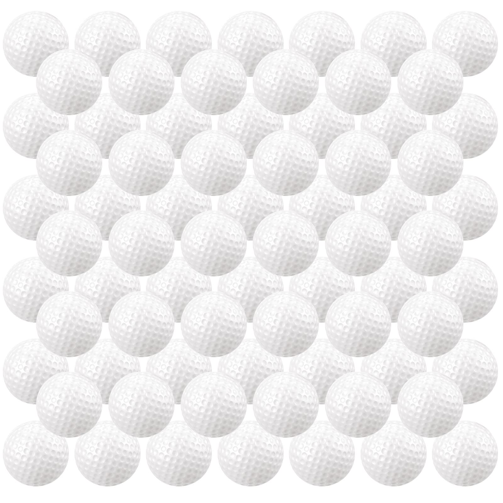 Junkin 80 Pcs Foam Golf Balls Practice Balls Realistic Feel and Flight Sport Training for Indoor or Outdoor Backyard Golf Training(White)