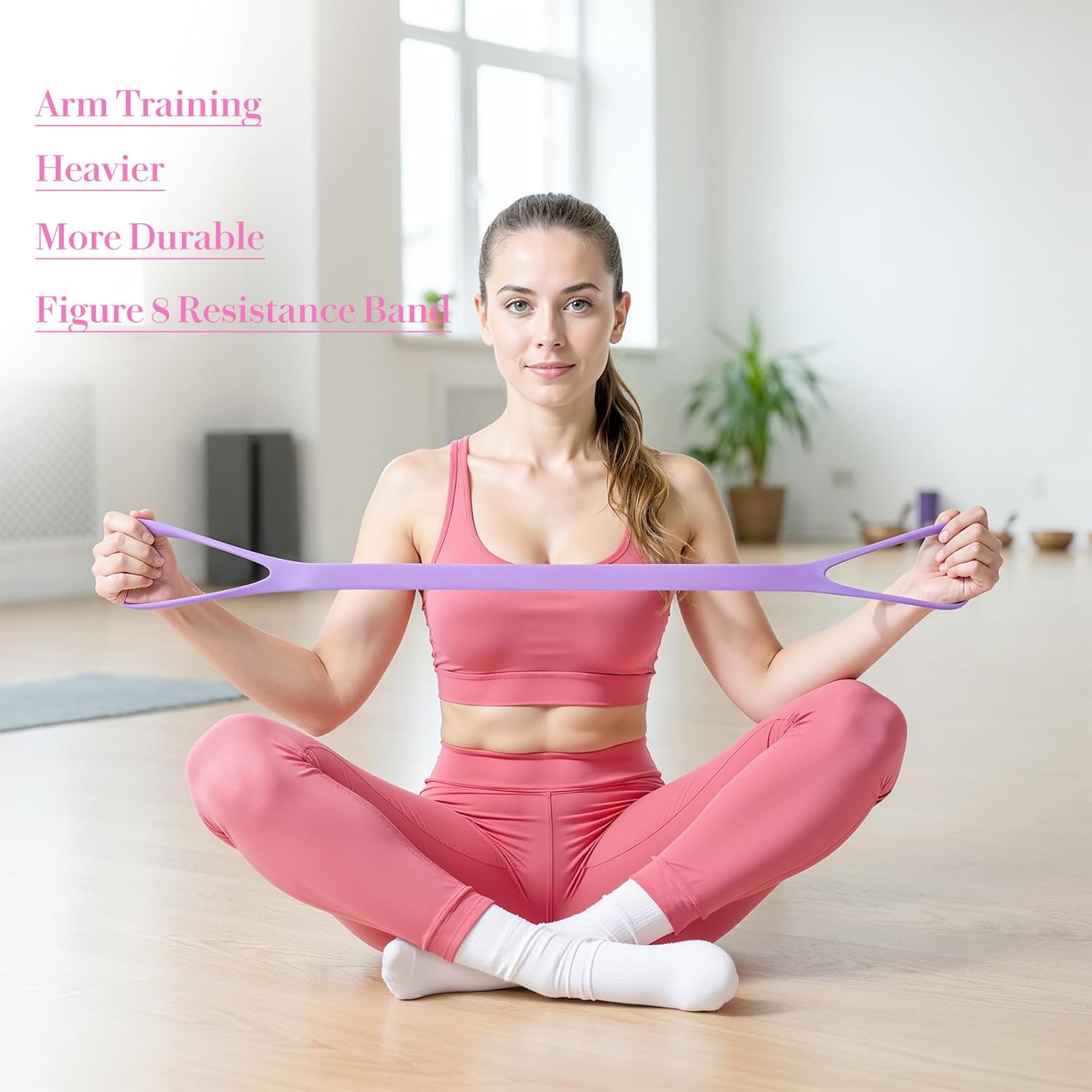 Skiennix Figure 8 Resistance Band - Versatile Elastic Workout Bands for Arm, Back & Shoulder Training