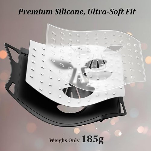 CUEME Red Light Therapy Mask - FDA-Cleared LED Treatment for Wrinkles & Acne | Portable Facial Care for Women