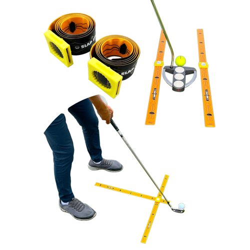 Compact Golf Alignment Sticks & Swing Aid | Pocket-Sized, Modular Ruler System for Fixing Slice, Takeaway, Stance, Putting & Posture | Indoor/Outdoor Golf Trainer
