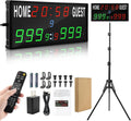Skiennix Digital Scoreboard - Upgraded Electronic Score Keeper with Remote & Tripod | 12/24h Timer for Sports