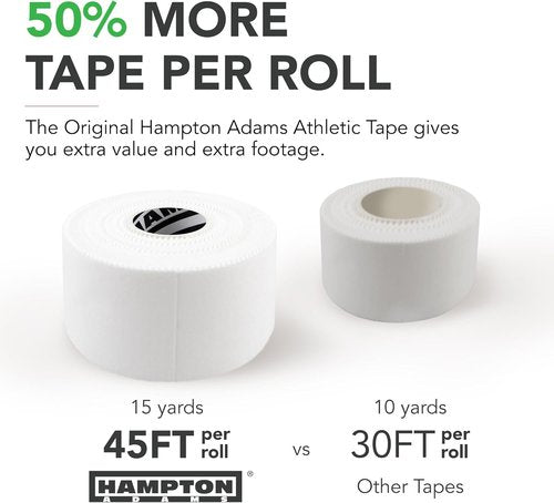 Hampton Adams | Original Athletic Tape | No Sticky Residue, Easy to Tear | 32-Pack, 45 ft Rolls