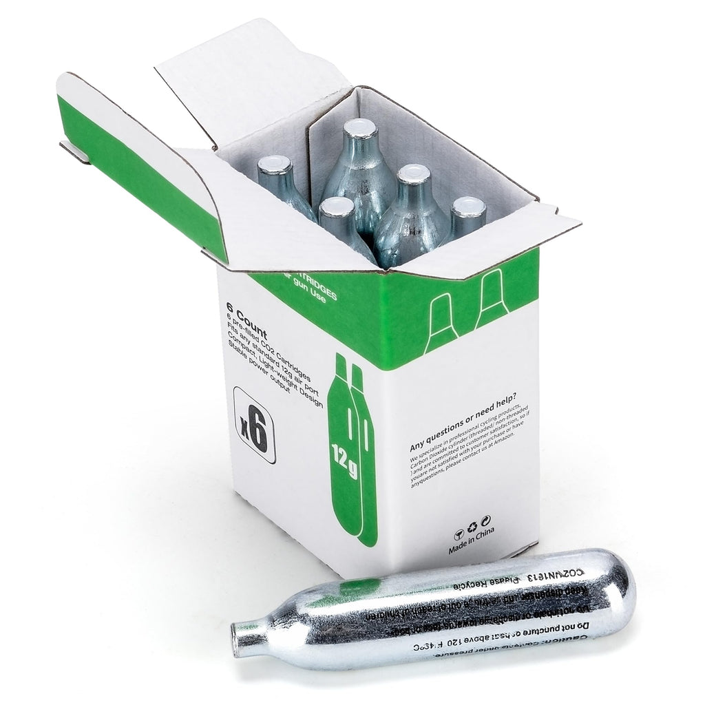 8 Gram/ 12 Gram CO2 Cartridges for Paintball - CO2 Cylinder CO2 Cartridges for Airsoft, Air Gun, Pepper Gun P2P HDP 50 Compact(12G-6PC)