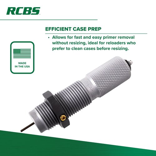 RCBS Decap Die .22-.25 Cal, Universal Decapping Die for Small Caliber Cases