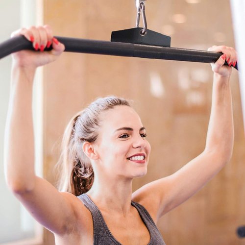 Lat Pulldown Bar by [Brand Name] - 29/39/48 Inch Wide Grip with Non-Slip Handle for Home Gym Training