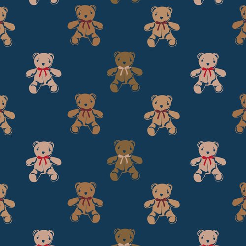 Premium Cotton Small Banbury Backpack, Bunch of Bears, One Size