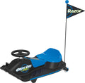 Razor Crazy Cart Shift Electric Go Kart for Kids 6+ | 12V Drifting System, High/Low Speed, Black/Blue