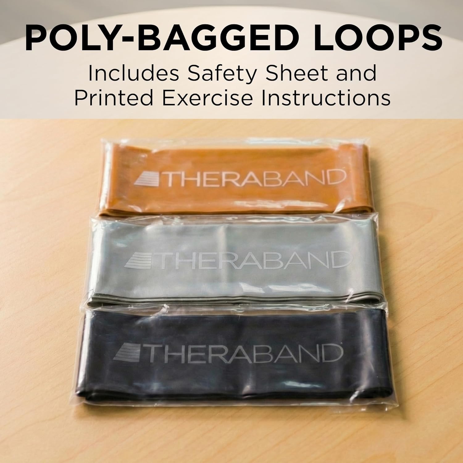 TheraBand Resistance Band Loop Set - Versatile Exercise Bands for Strength Training | 5 Sizes Available