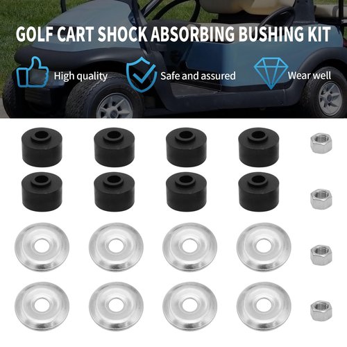 ZUDKSUY Golf Cart Shock Bushing Kit Replacement for 1010142,1011415,1010144 Compatible with EZGO TXT/Marathon 1989 and up and Club Car Compatible DS/President 1982 and up Golf Carts.