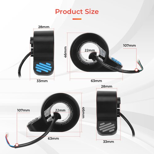 LUCK4U Speed Throttle Brake Throttle Finger Button Accelerator Compatible with Ninebot ES1 ES2 ES3 ES4 ES5 Electric Scooter Scooter Accessories, black