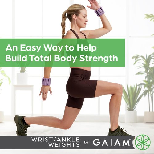 Gaiam Adjustable Wrist and Ankle Weights - Strengthen, Tone & Sculpt | Ideal for Yoga, Dance & Home Workouts