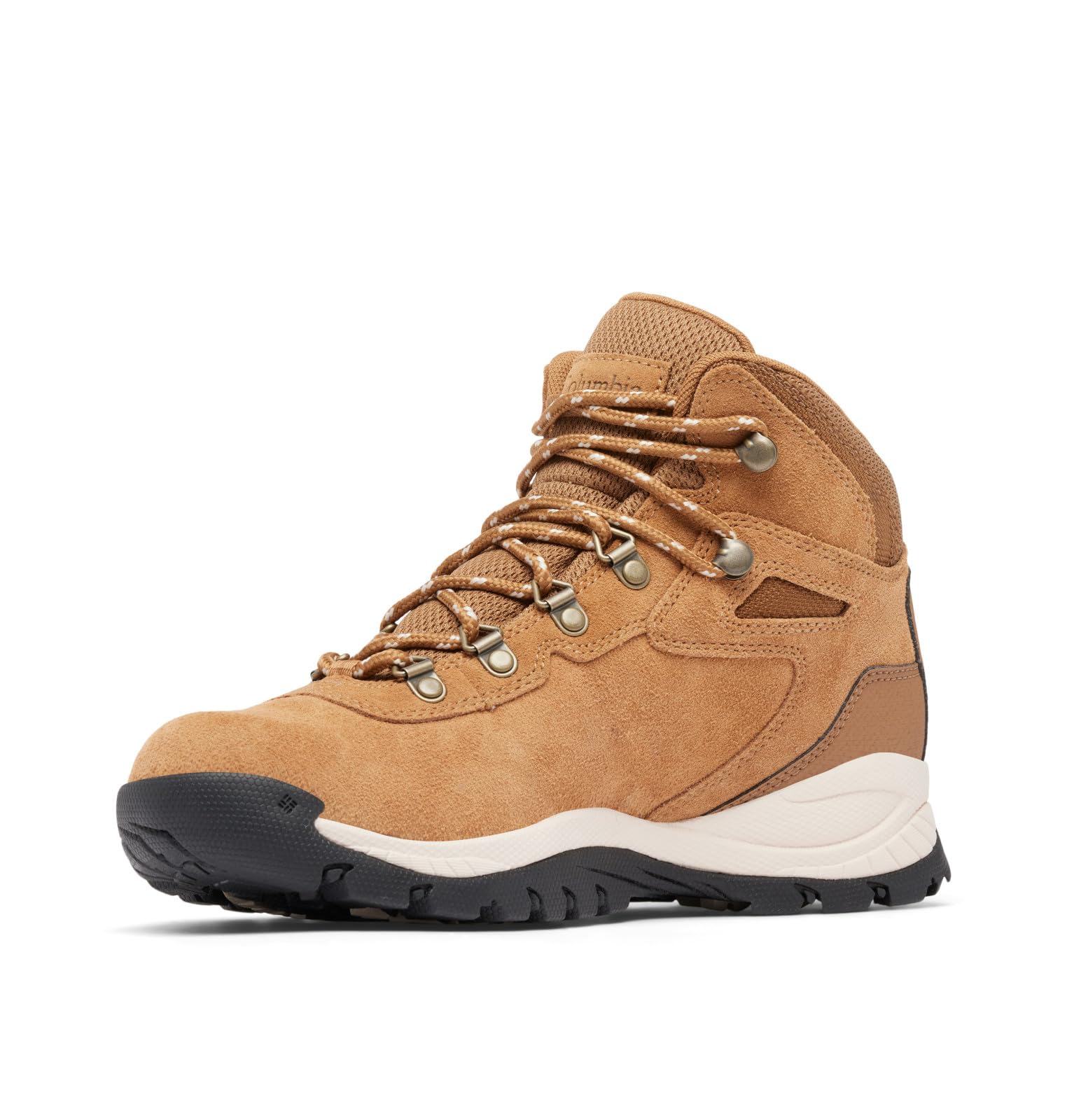 Columbia Womens Newton Ridge Plus Waterproof Amped, Elk/Dark Stone, 5 Wide