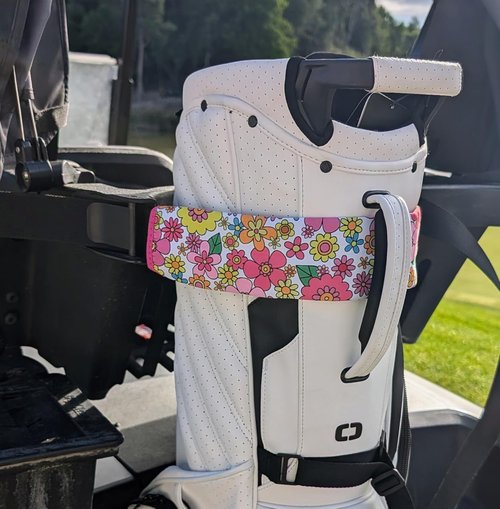 Foretra - Flowers Pattern Golf Cart Strap Sleeve – Protect Your Premium Golf Bag from Friction and Scuff Marks While Adding Style and Color to Your Setup (1)