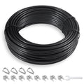 SERTT Replacement Cable for Pulley Cable Machine, Pulley Cable for DIY Home Gym, Wire Rope Length 32.8/65.6/98.4 Ft for Weight Lift Pulley System, Gym Steel Cable, Thick 5mm, TPU Coated