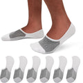 SIXDAYSOX No Show Socks for Men - 6/8 Pack of Invisible Low Cut Non-Slip Socks | Size 5-11/10-13