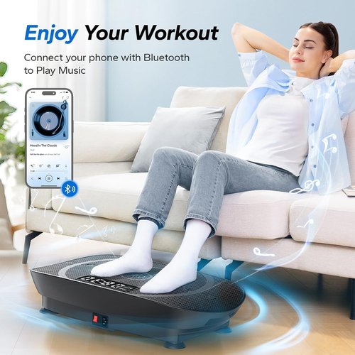 MERACH Vibration Plate - Whole Body Workout Machine with Bluetooth & Silicone Pedals | Home Fitness Equipment