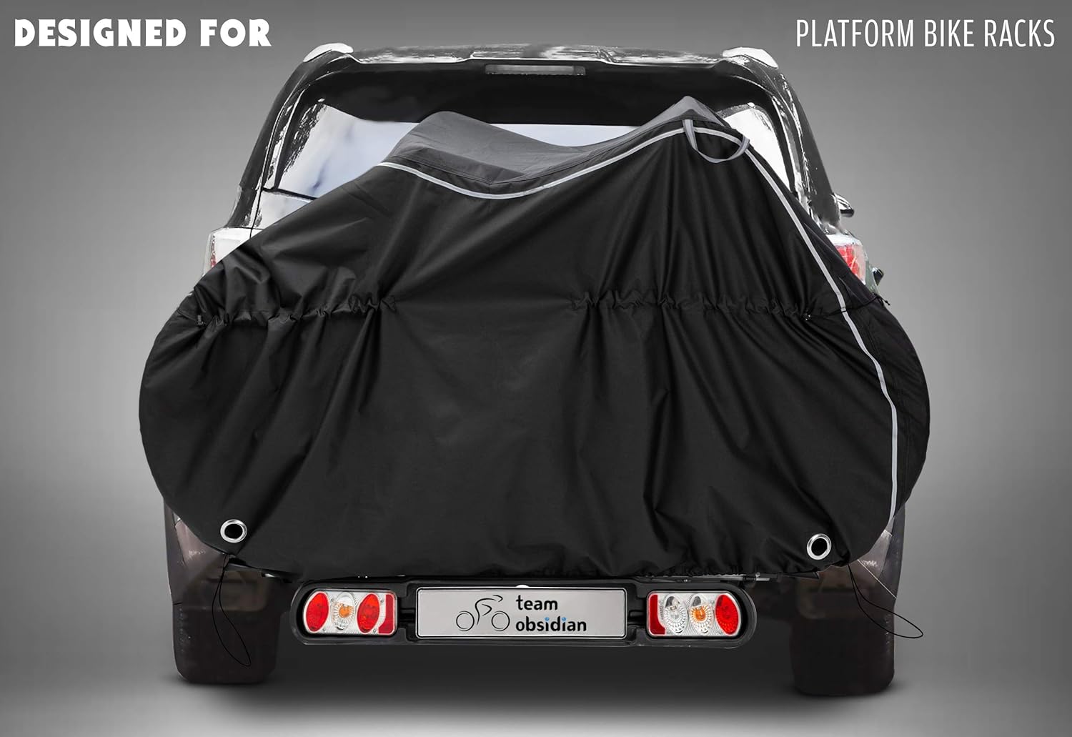 TeamObsidian Bike Cover - Waterproof Outdoor Storage & Travel Protection for 1-3 Bikes - Heavy Duty 300D Oxford Material