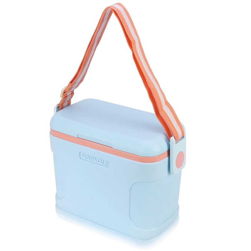 Pinnacle 8.5 Qt Mini Cooler with Adjustable Shoulder Strap, Detachable Ice Pack Divider – Blue