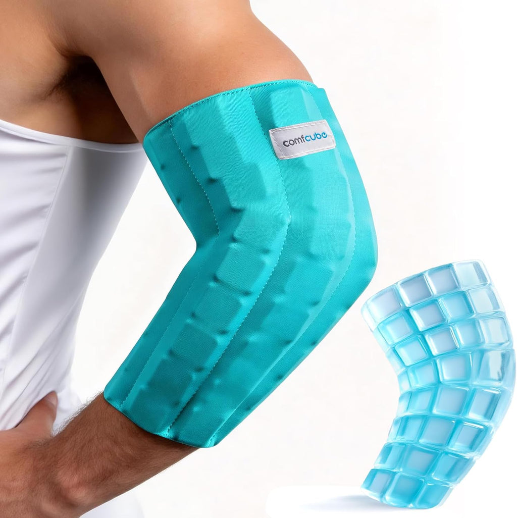 Skiennix Elbow Ice Pack Wrap - Long-Lasting Cold Compression Sleeve for Tendonitis & Pain Relief