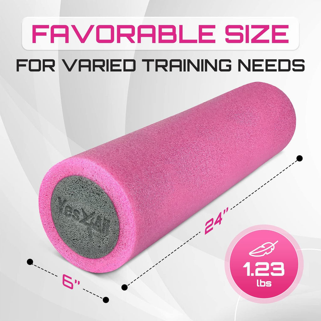 Yes4All High-Density EPP Foam Roller - Perfect for Yoga, Pilates & Stretching | 12, 18, 24, 36 Inch Sizes