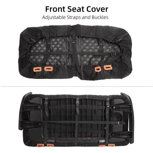 Roykaw 1680D Oxford Cloth Golf Cart Seat Cover Compatible with Yamaha G29/Drive2 Front Seat, G29 Bottom and Seat Back Cover, Anti-Scratch, Easy Installation