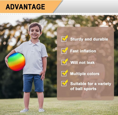 Four Square Balls | 8.5 Inch Playground Ball for Kids - Perfect for Dodgeball, Kickball & Handball Games