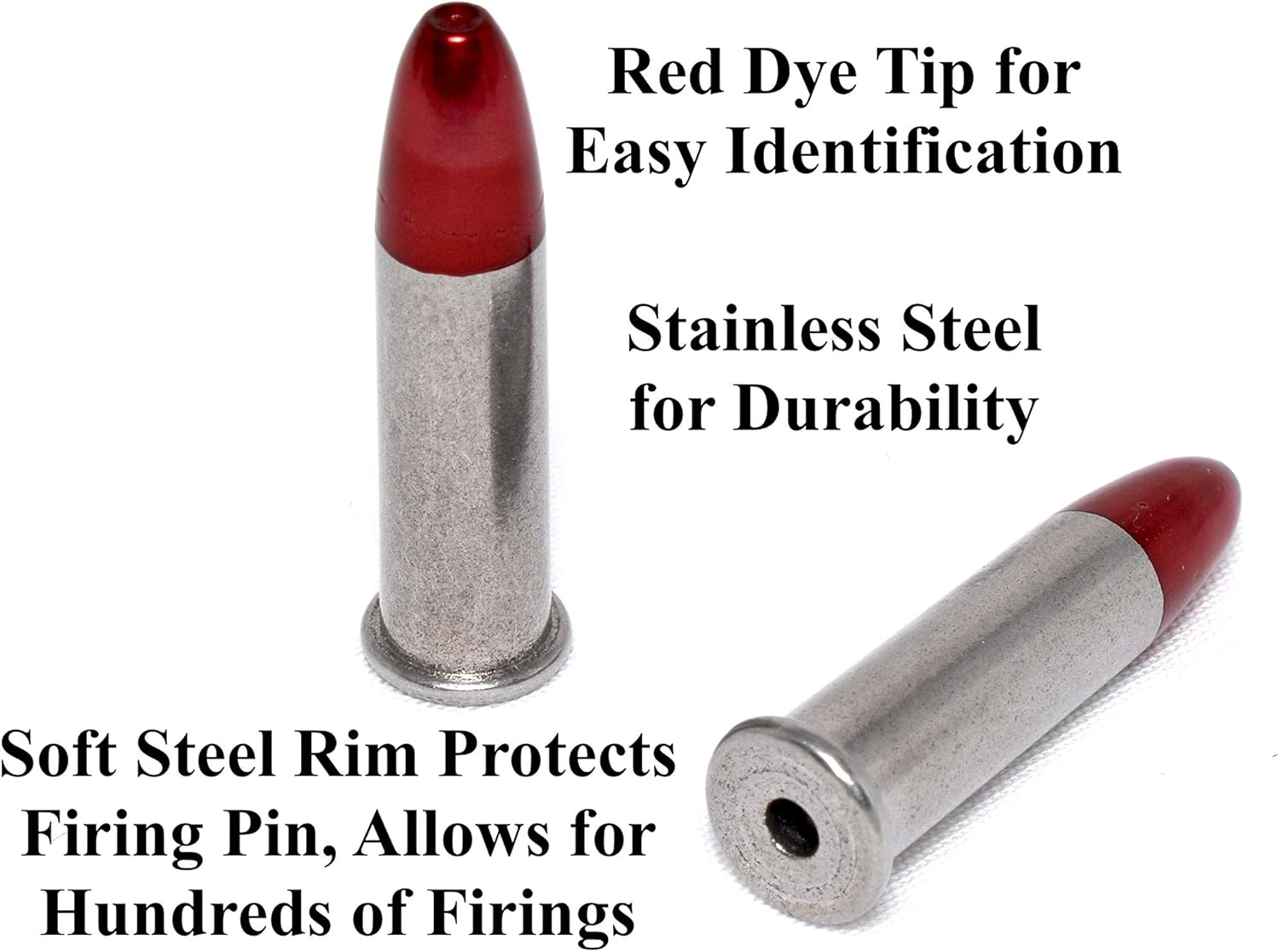 Steelworx 22 LR Steel Snap Caps Dummy Rounds