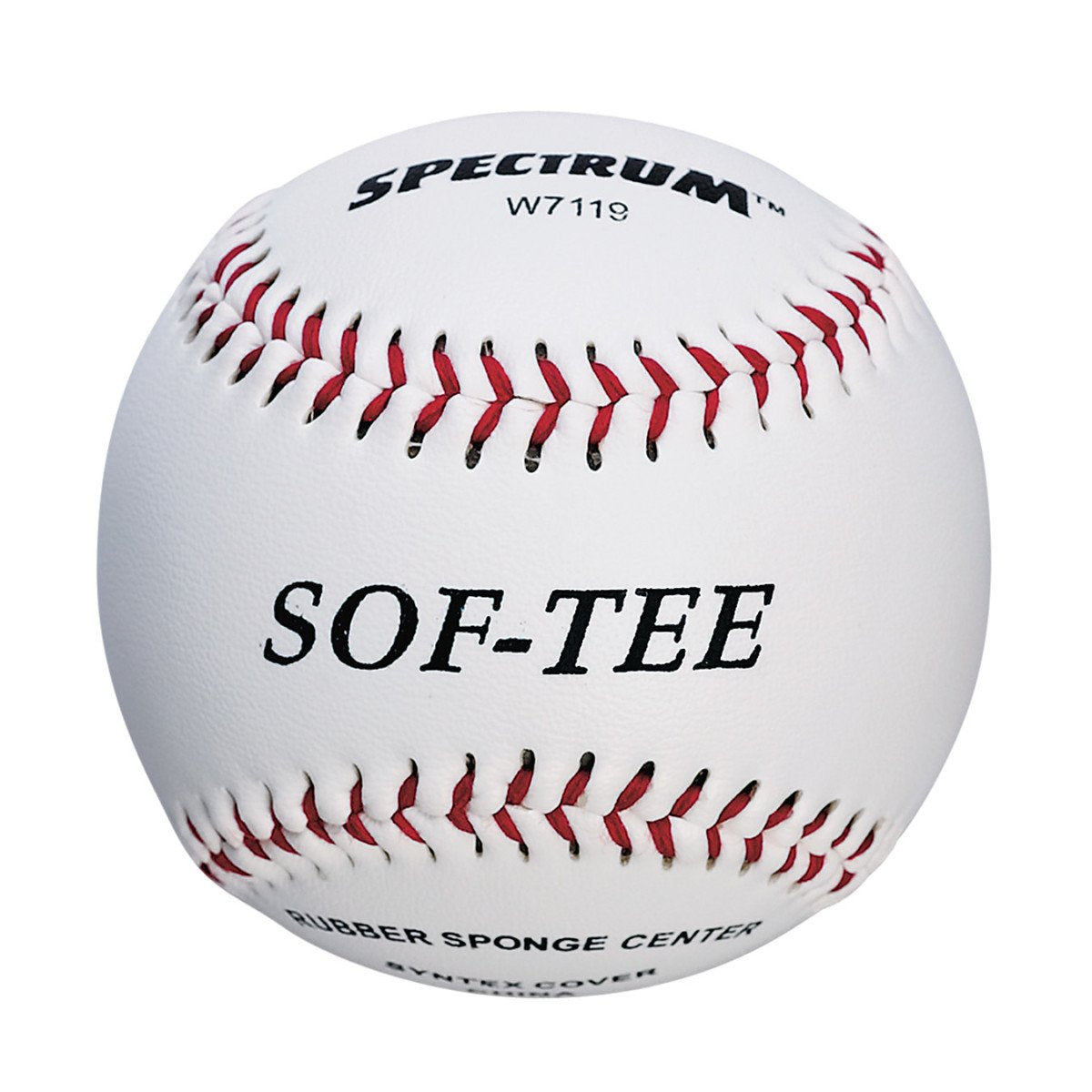 S&S Worldwide Spectrum Tee Ball | Durable Synthetic Leather Cover & Soft Sponge Rubber Core