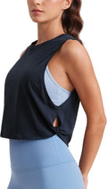 CRZ YOGA Pima Cotton Tank Top for Women - Loose Fit Sleeveless Workout Shirt | Ideal for Yoga & Gym