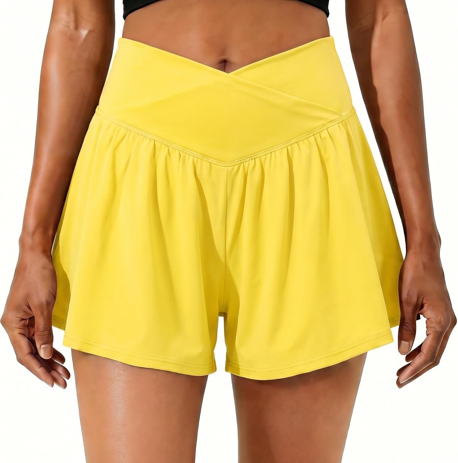 PrinStory Athletic Shorts - High Waisted Lightweight Tennis & Workout Skorts for Women